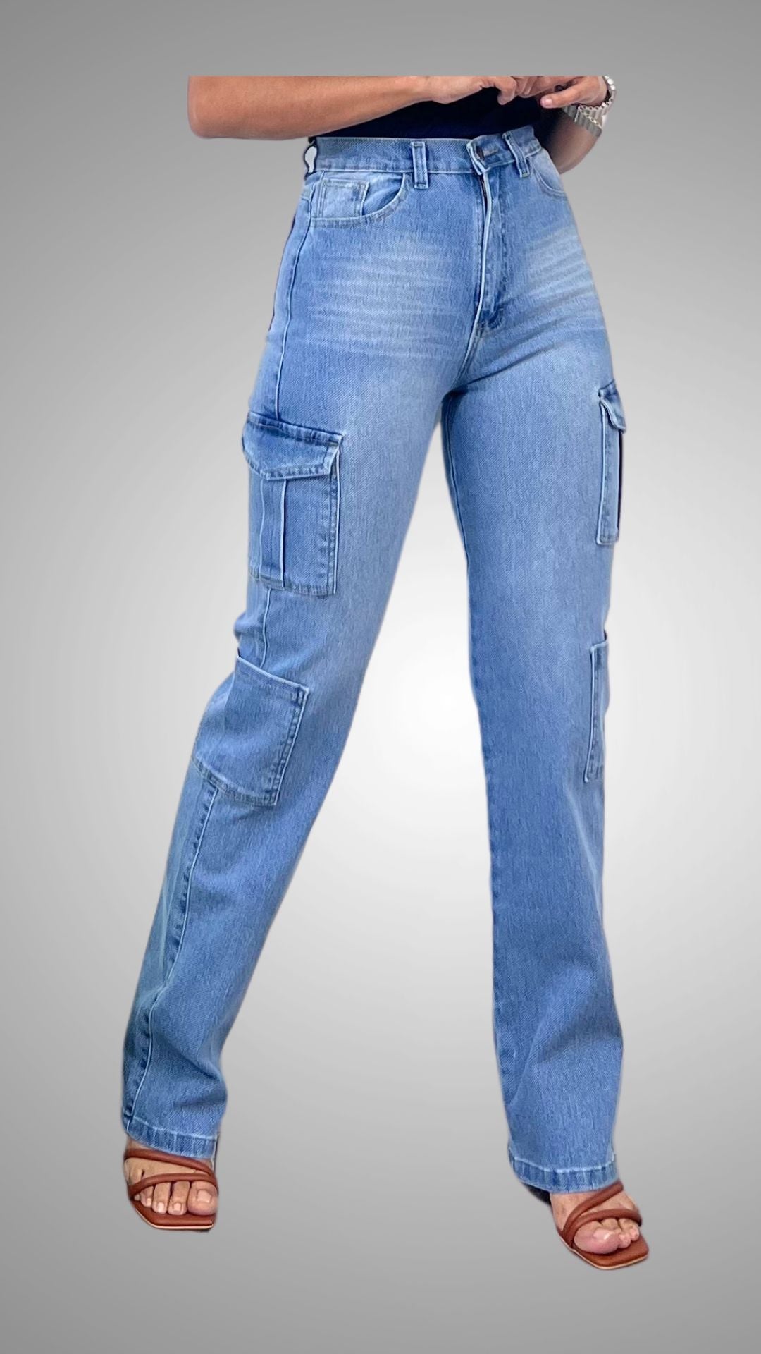 Jeans Astrid Cargo Stretchy