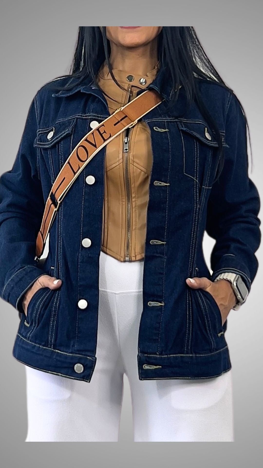 Chaqueta Denim Larga