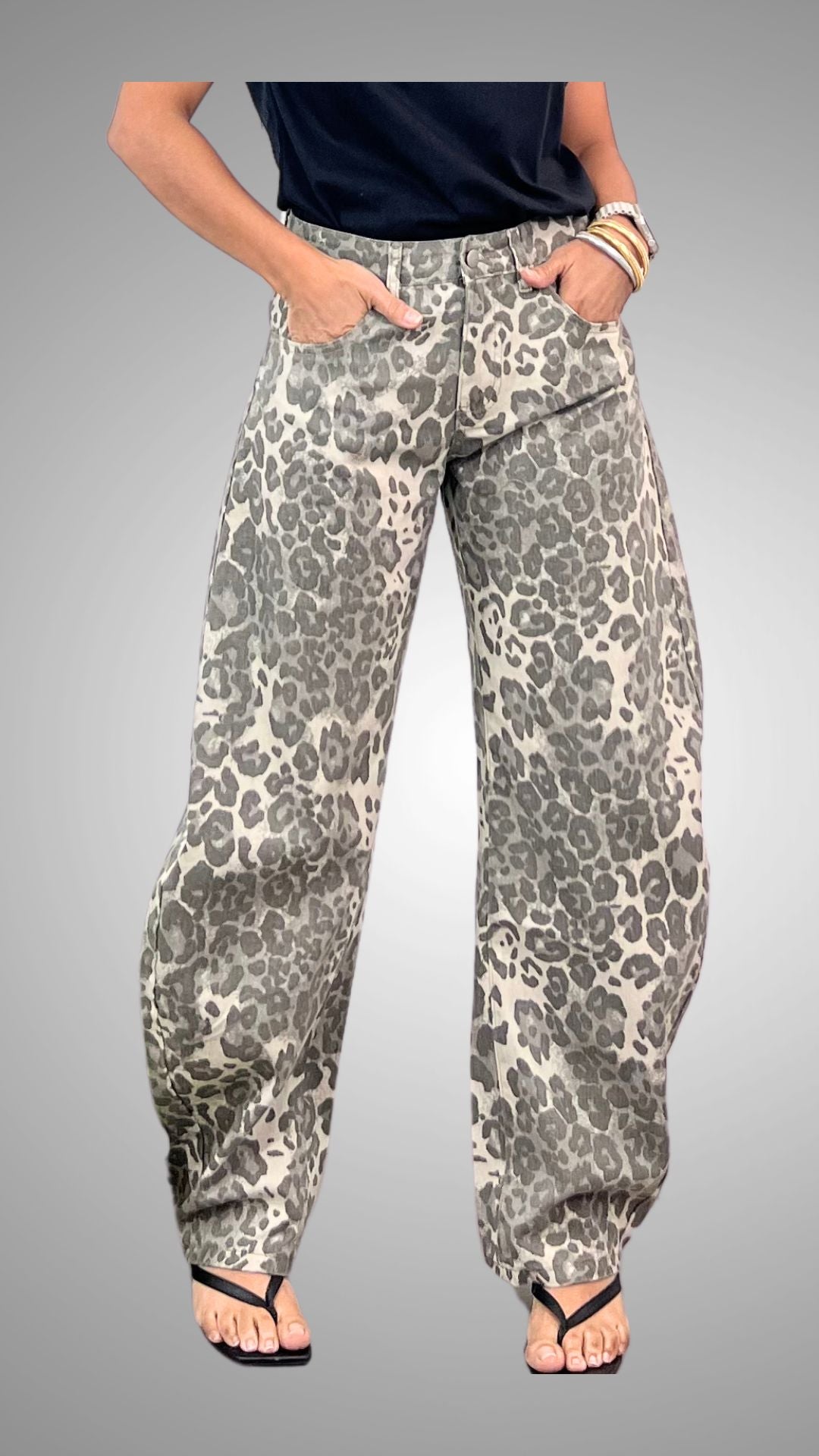 S / Animal Print Gris