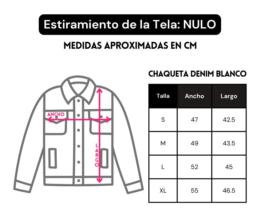 Chaqueta Denim Blanco